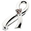 Sterling Silver Breast Cancer Awareness Brooch