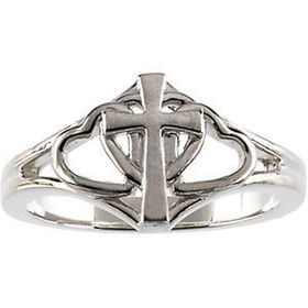 Sterling Silver Covenant Hearts Ring - Size 7sterling 