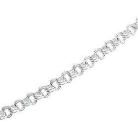 Sterling Silver Fancy Link Chain - 7.5 Inchessterling 