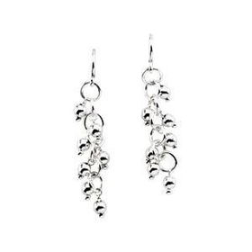 Sterling Silver Fashion Ball Earrings Dangle Earringssterling 