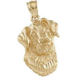 14K Yellow Gold Dog Pendantyellow 