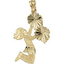 14K Yellow Gold Cheerleader Pendantyellow 