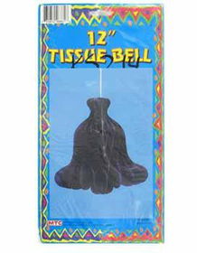 12" Tissue Bells - Black Case Pack 72tissue 