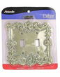 Silver Metal Double Light Switch Case Pack 72