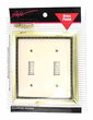 White/Brass Double Light Plate Case Pack 96