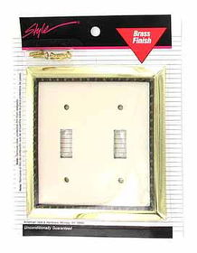 White/Brass Double Light Plate Case Pack 96white 