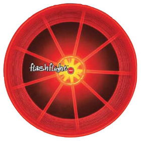 Mini LED and Fiber Optics Illuminated Flying Disc, Redled 