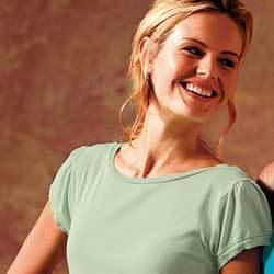 desert wash 1x1 ribbed scoop neck tee with puff sleeves womendesert 