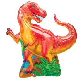 Dino T-Rex Foil Party Balloon - 29" x 31" Case Pack 10dino 