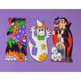 Halloween Raised Plastic Plaques Case Pack 96halloween 