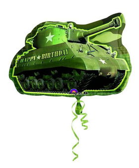 H.B. Army Tank 26" x 19"- Birthday Foil Balloon Case Pack 5army 