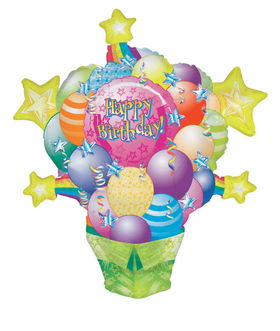 Happy Birthday 34x26 Surprise Package-Foil Balloon Case Pack 10happy 