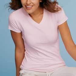 852 852 Anvil Cotton/Spandex Mitered V-Neck Teeanvil 