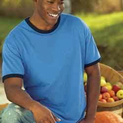 56R 56R Jerzees 5.6 Oz 50/50 Heavyweight Blend Adult Contrast Ringer Tee.jerzees 