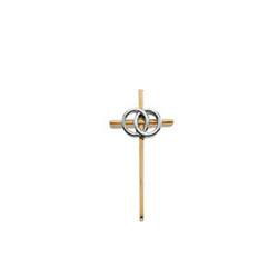 14K Yellow Gold Cross Pendant With Wedding Bandsyellow 
