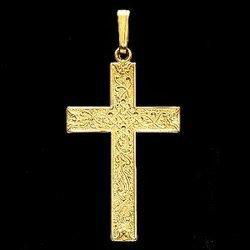 14K White Gold Cross Pendantwhite 