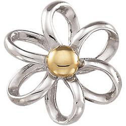 14K Two Tone Gold Metal Fashion Pendant Slidetwo 