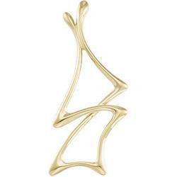 14K White Gold Freeform Pendantwhite 