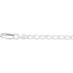Sterling Silver Curb Anklet - 9.5 inchessterling 