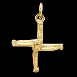 14K Yellow Gold St. Bridget's Cross Pendantyellow 