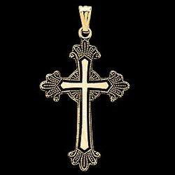 Yellow Gold Filled Cross Pendantyellow 