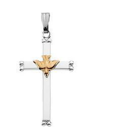 Two Tone Silver Cross Pendanttwo 