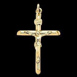 Yellow Gold Filled Crucifix Pendantyellow 