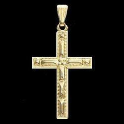 14K White Gold Cross Pendantwhite 