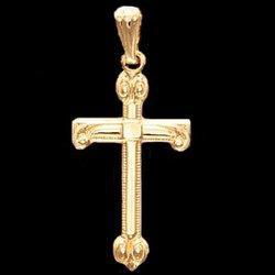 14K White Gold Cross Pendantwhite 