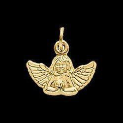 14K White Gold Praying Angel Pendantwhite 