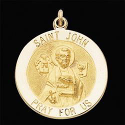 14K Yellow Gold St. John The Evangelist Medalyellow 
