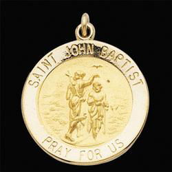 14K Yellow Gold St. John The Baptist Medalyellow 
