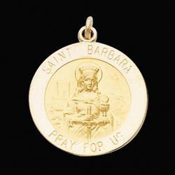 14K Yellow Gold St. Barbara Medalyellow 