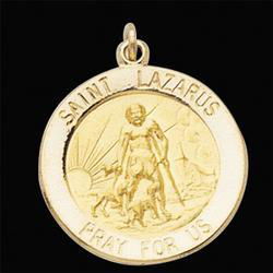 14K Yellow Gold St. Lazarus Medalyellow 