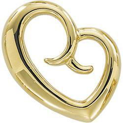 14K White Gold Mother's Love Heart Chain Slidewhite 