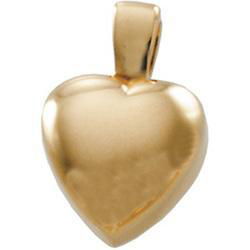 14K Yellow Gold Heart Shaped Pendantyellow 