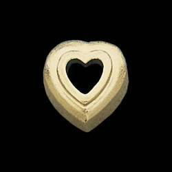 14K White Gold Heart Shaped Slidewhite 