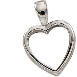 Platinum Heart Shaped Pendantplatinum 