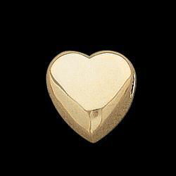 14K White Gold Heart Shaped Slidewhite 