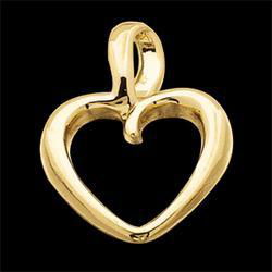 14K White Gold Heart Shaped Pendantwhite 
