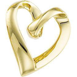 14K Yellow Gold Heart Shaped Pendant Slideyellow 