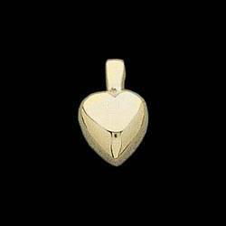 14K White Gold Heart Shaped Pendantwhite 