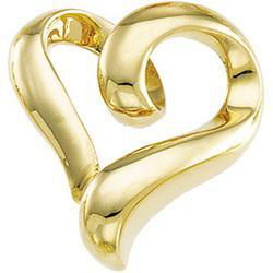 14K White Gold Heart Shaped Chain Slidewhite 