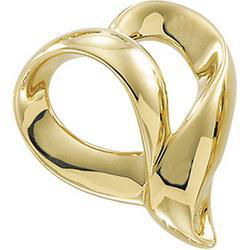 14K Yellow Gold Heart Shaped Pendantyellow 