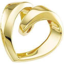 14K Yellow Gold Omega Heart Chain Slideyellow 