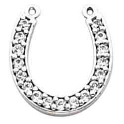 14K White Gold Horse Shoe Pendant Mountingwhite 