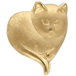 14K Yellow Gold Kitty Love Pendant Slideyellow 