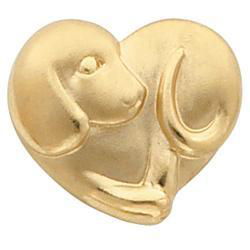 14K Yellow Gold Puppy Love Pendant Slideyellow 
