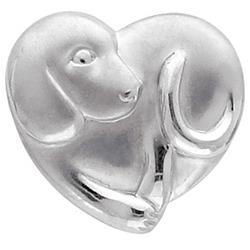 14K White Gold Puppy Love Pendant Slidewhite 