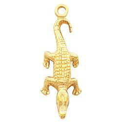 14K Yellow Gold Alligator Charmyellow 